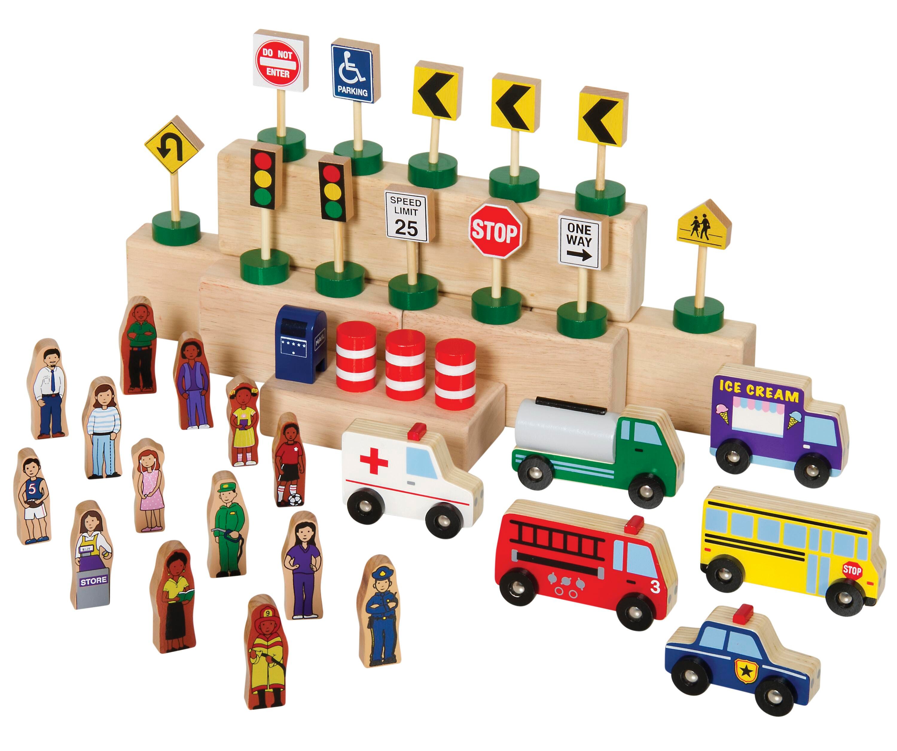 独特の上品 Doug and Melissa Wooden Vehicles Town ミニカー